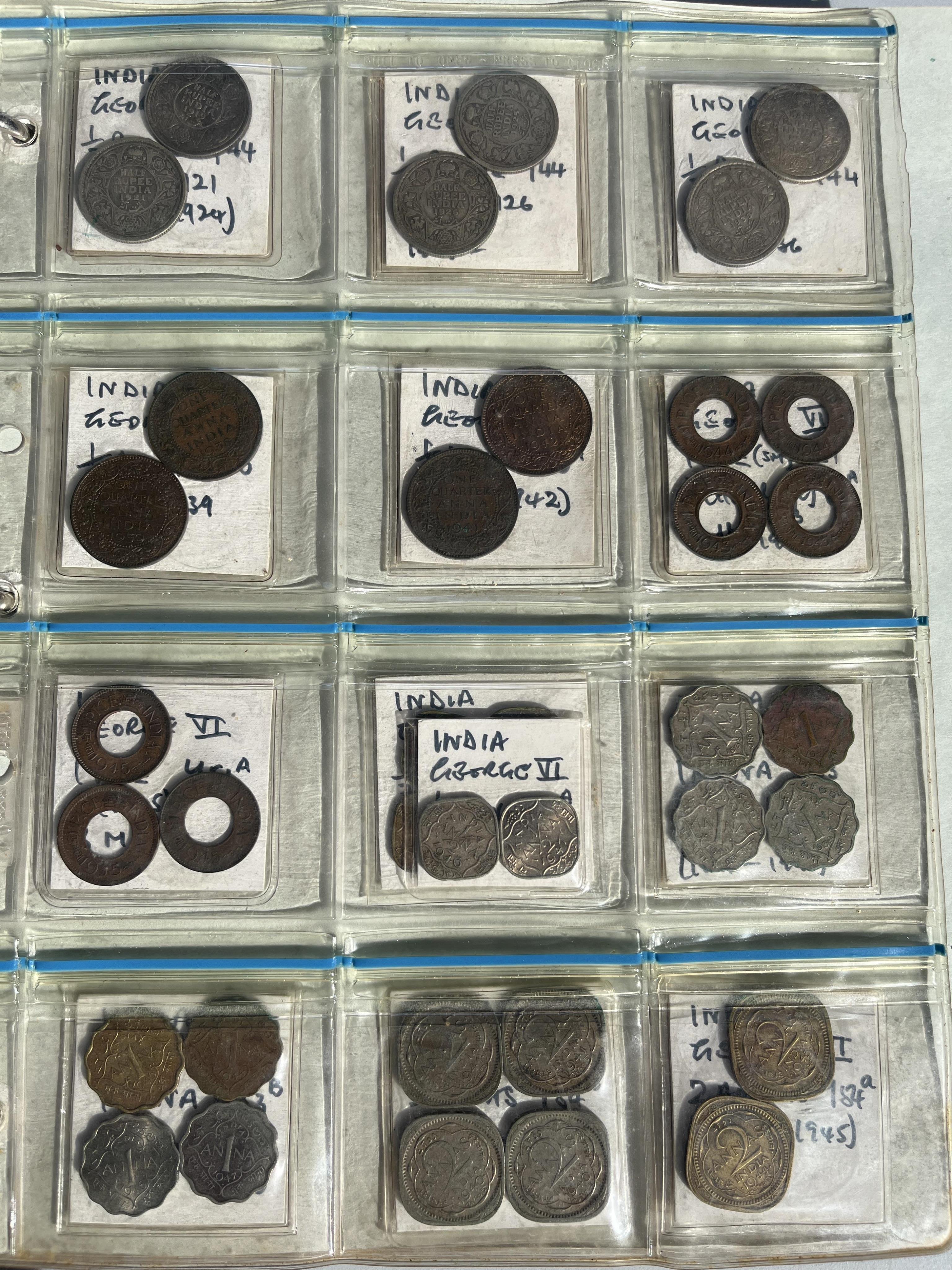 East India Company, British India silver coins, Victoria to George VI and Republic of India coins, an album, Highlights include-, East India company; one rupee, half rupee and quarter rupee, all 1835, two Victoria one ru